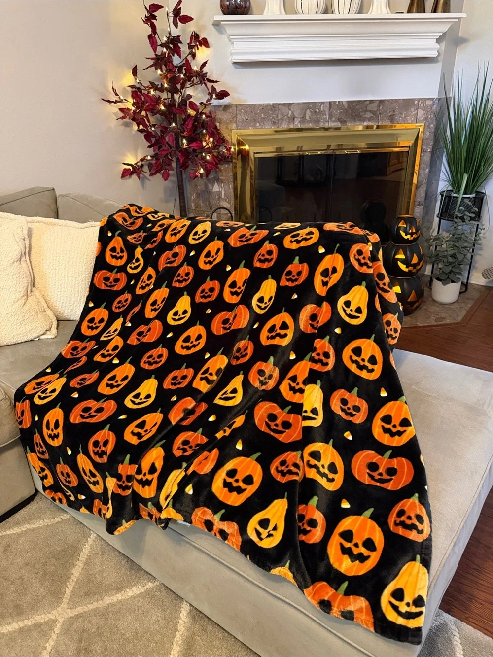 Halloween Pumpkin Blanket